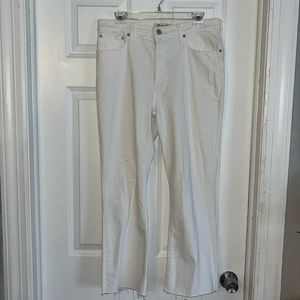 Madewell Cali-Demi boot white jeans